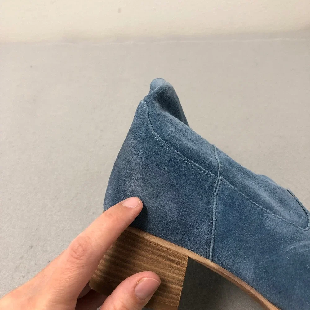 Sundance Suede Ankle Boots Women 38 Blue Western Stacked‎ Block Heel Albania